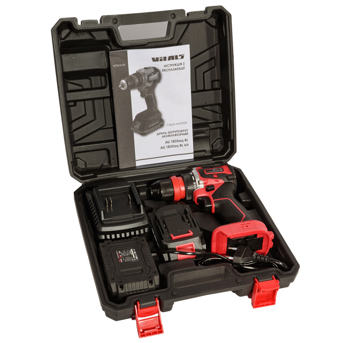 Купить Дрель-шуруповерт аккумуляторная Vitals Master AU 1835aq BL kit. Официальный магазин Vitals Ukraine Украина, фирменная гарантия с доставкой по Украине