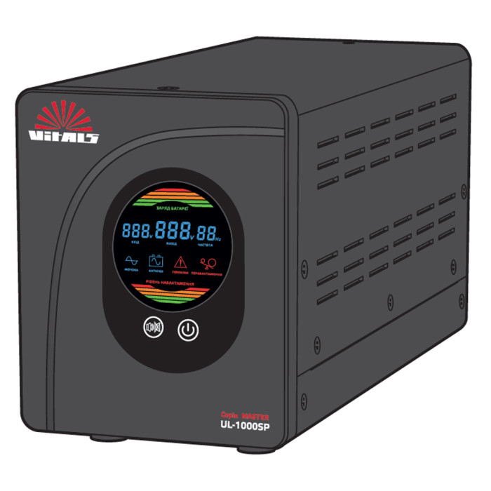 Купити Джерело безперебійного живлення Vitals Master UL-1000sp. Офіційний магазин Віталс Україна, фірмова гарантія з доставкою по Украіні