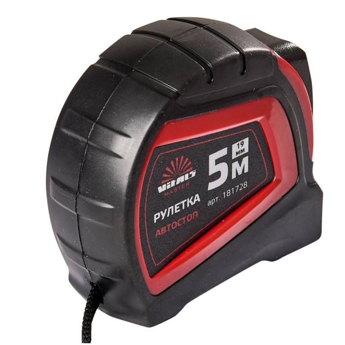 Купити Рулетка 5 м × 19 мм автостоп Vitals Master. Офіційний магазин Віталс Україна, фірмова гарантія з доставкою по Украіні